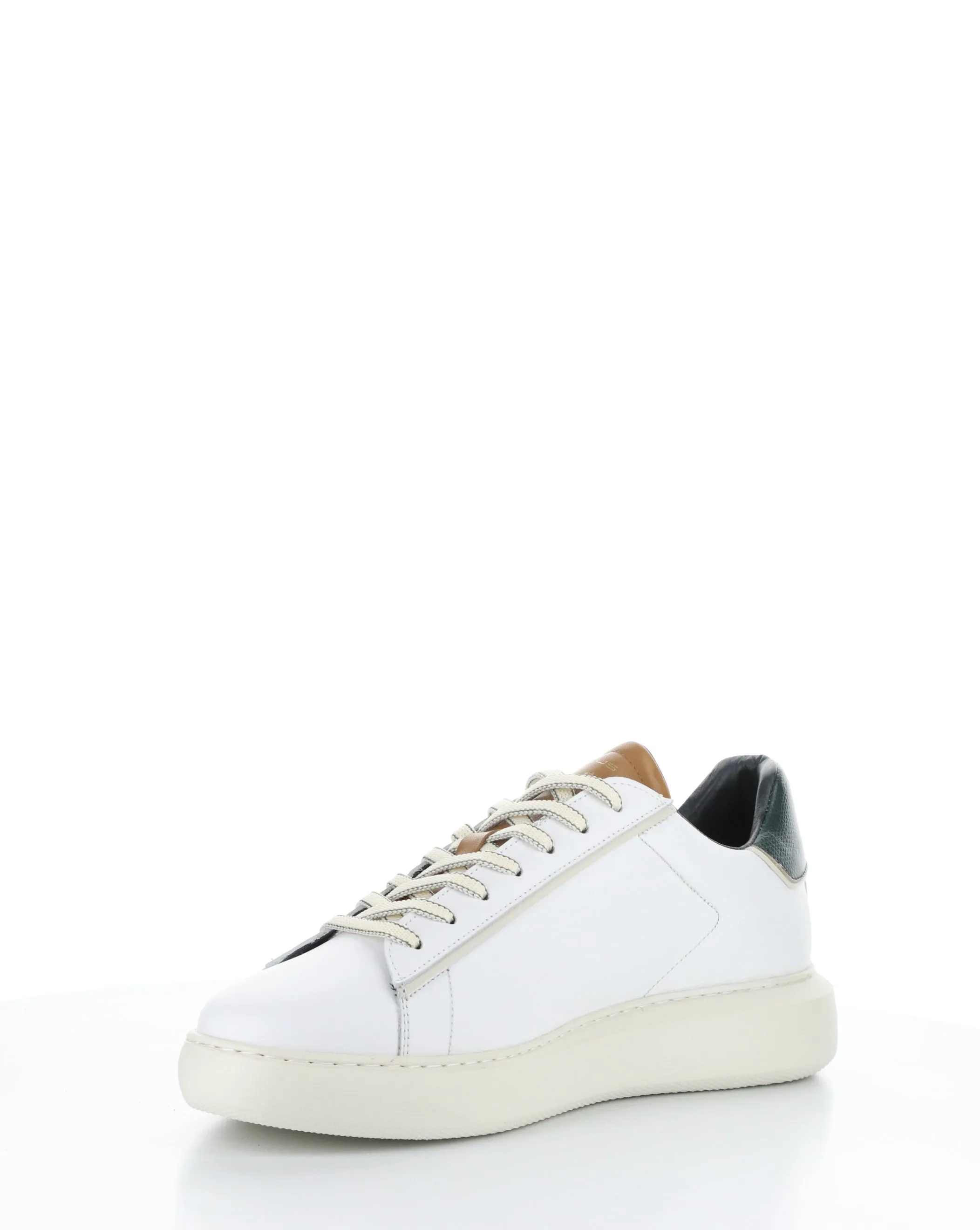 11677D WHITE/CAMEL/FOREST Lace-up Shoes