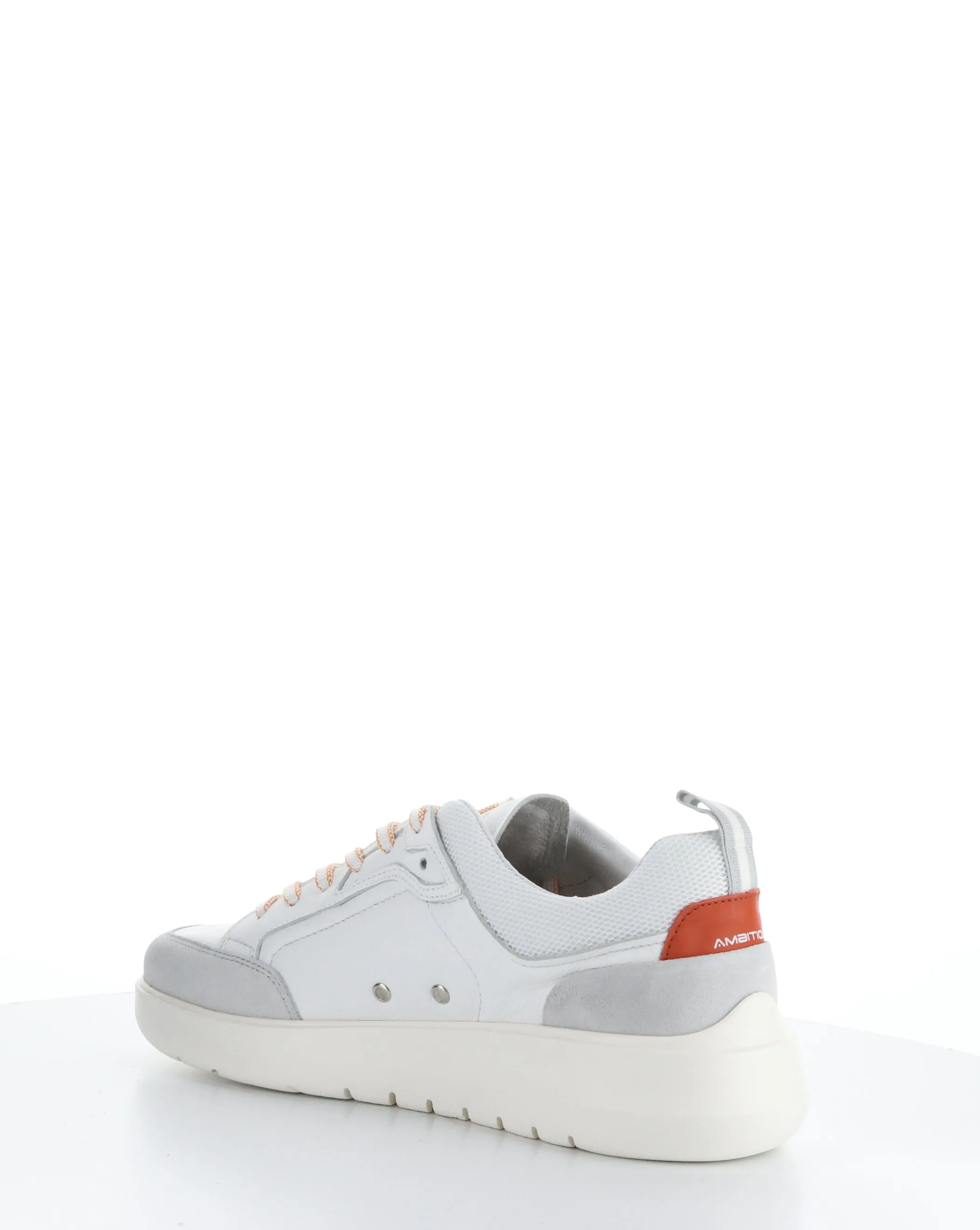 12806 WHITE/ORANGE Lace-up Shoes