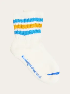 2-pack short sock with stripes - Snow White