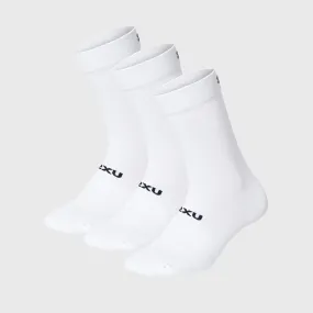 2XU - Crew Socks 3 Pack - White