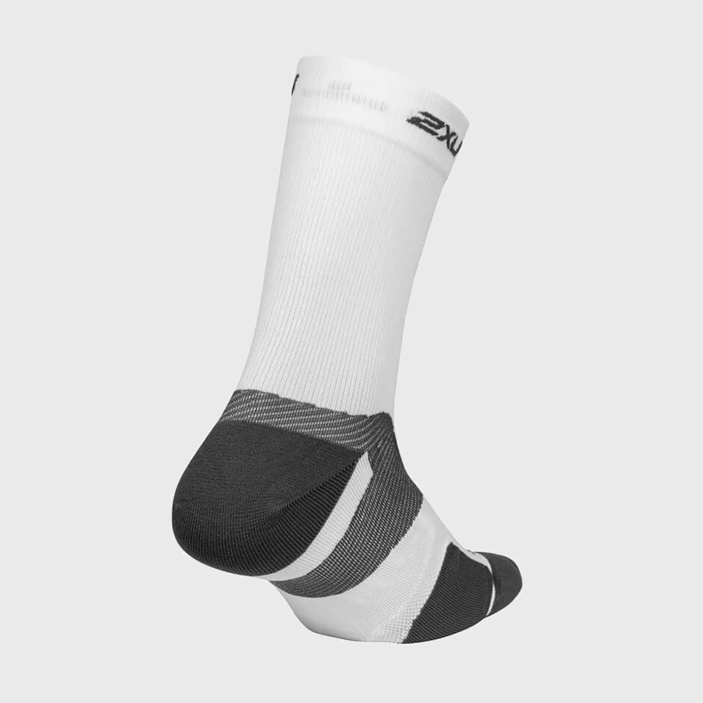 2XU - Vectr Cushion Crew Socks - White/Grey