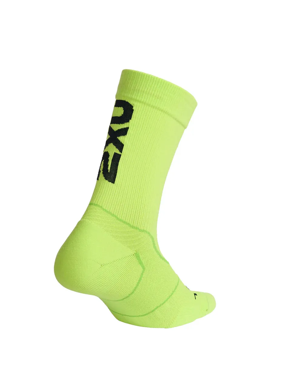 2XU Vectr Light Cushion Crew Socks - Volt/Black