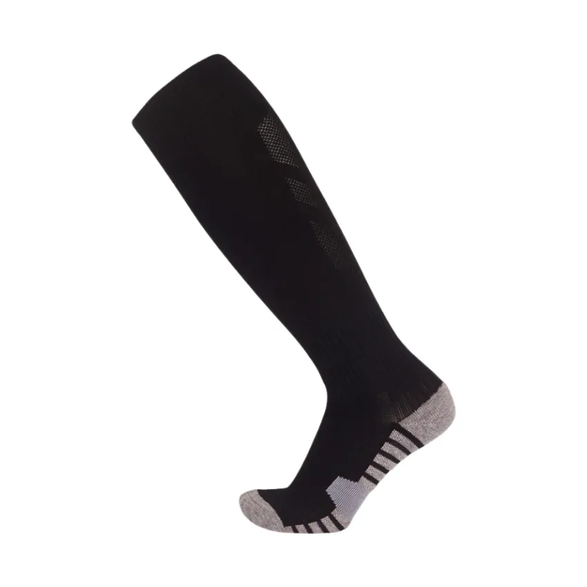 3 Pack Plain Black Football Socks for Men