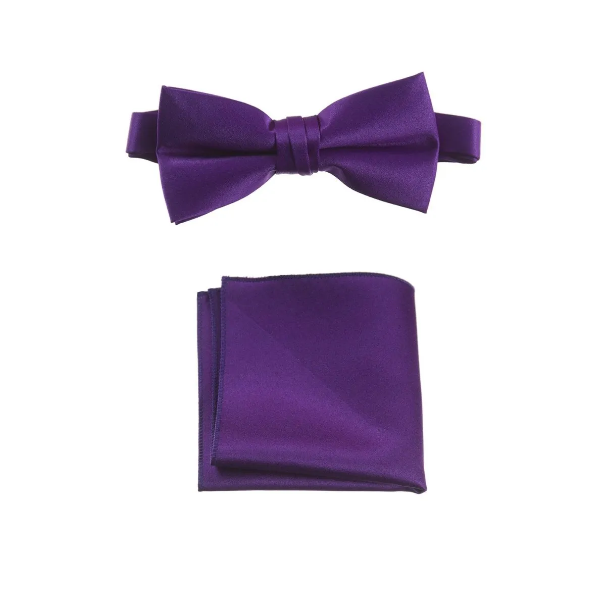 Pre-tied Bow Tie and Pocket Square Handkerchief Sets