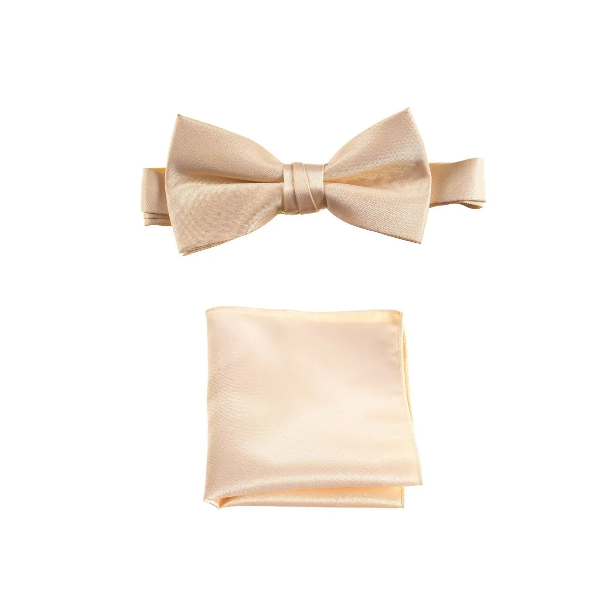 Pre-tied Bow Tie and Pocket Square Handkerchief Sets