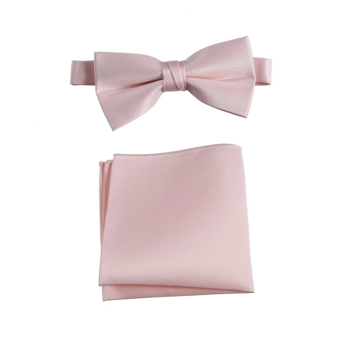 Pre-tied Bow Tie and Pocket Square Handkerchief Sets