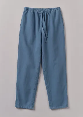 Alfie Garment Dyed Herringbone Pants | Slate Blue