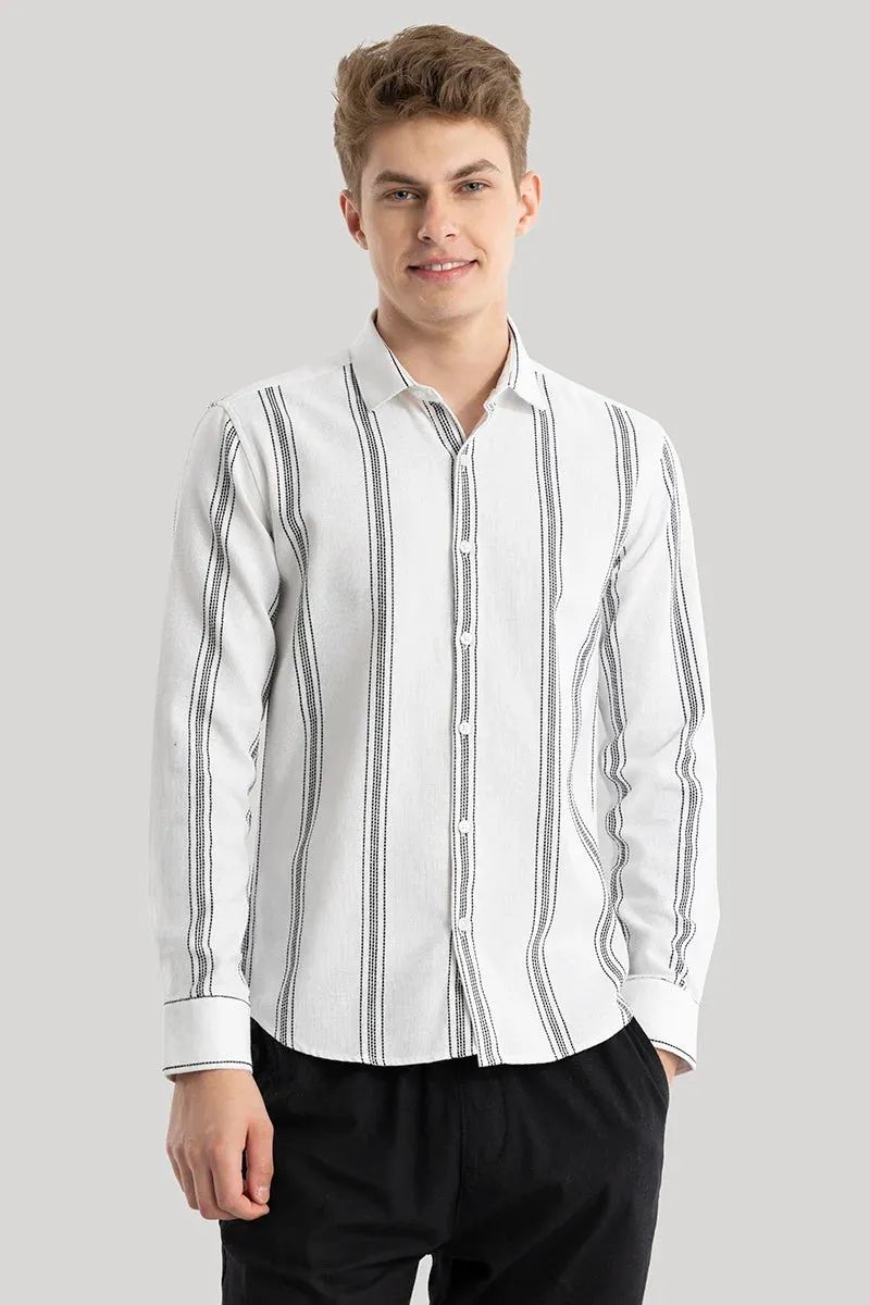 Annika White Stripes Shirts