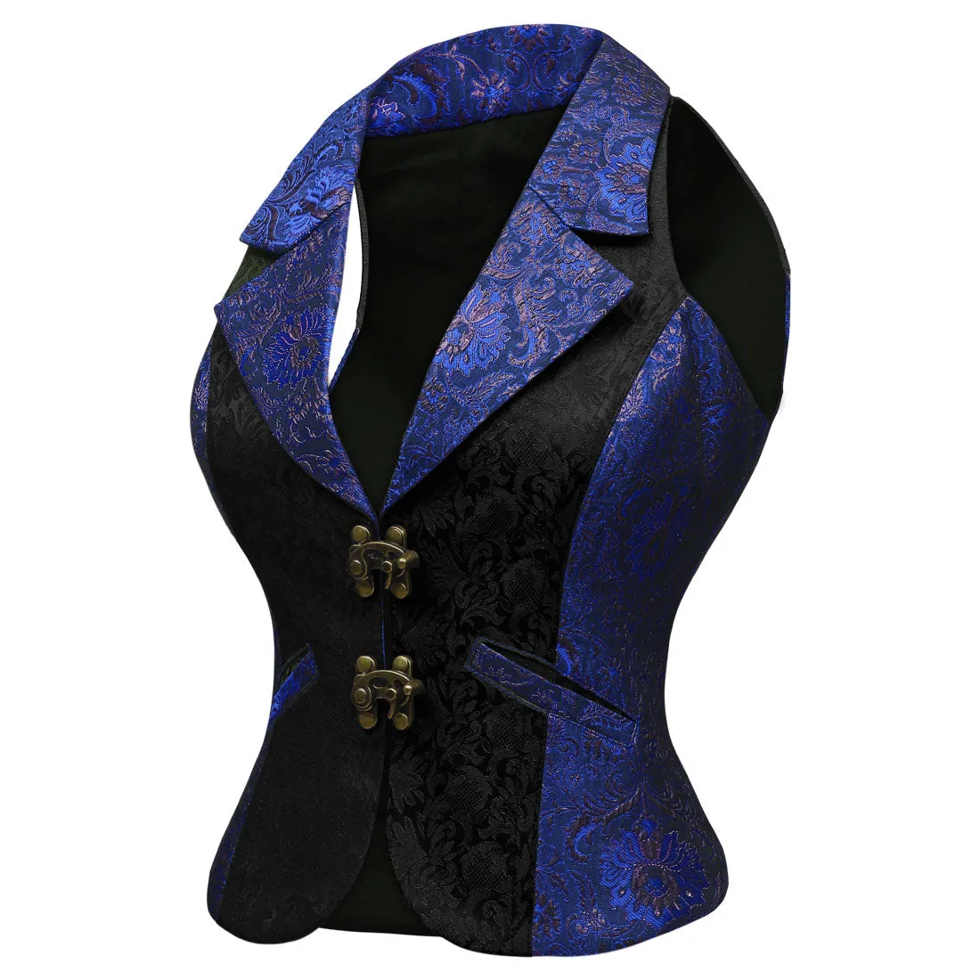 Axelle Blue Jacquard Waistcoat