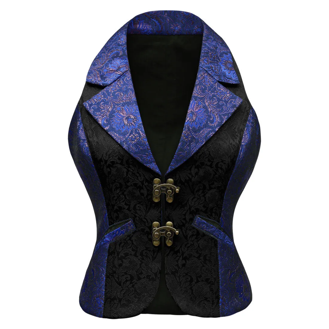 Axelle Blue Jacquard Waistcoat