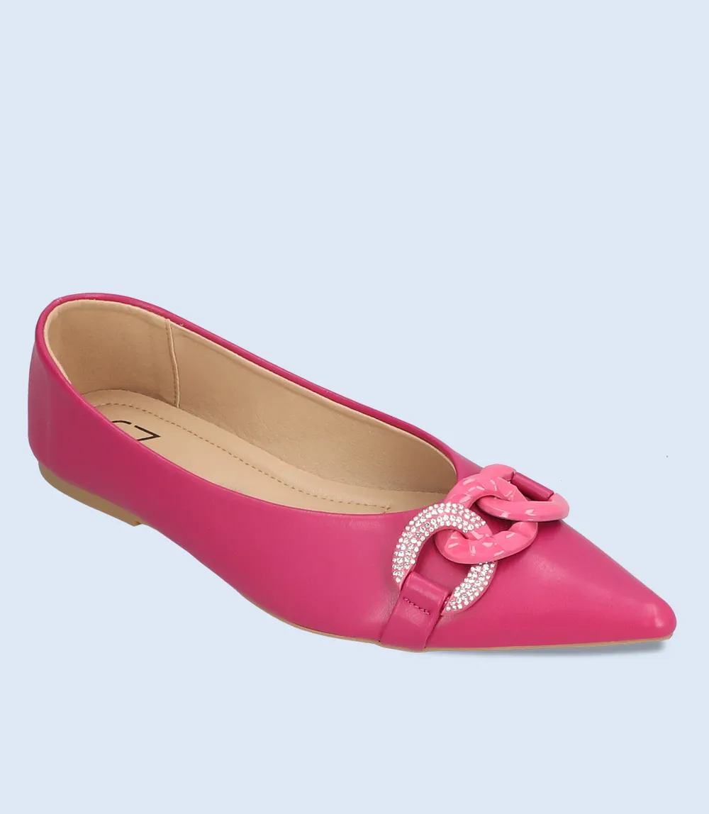 BW8478-Fuschia-Women Casual Pumps