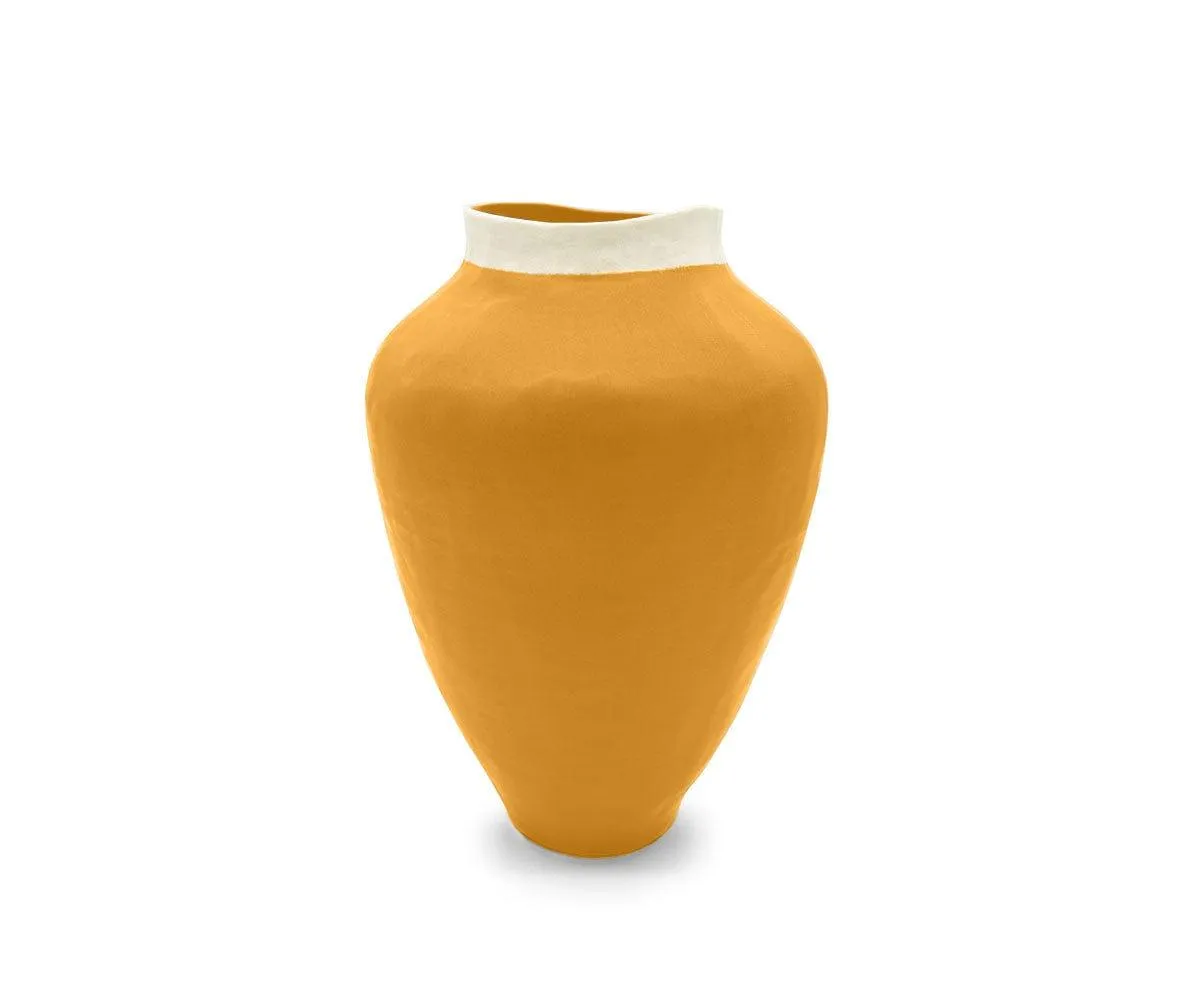 Ceramic Halo Vases - Mustard