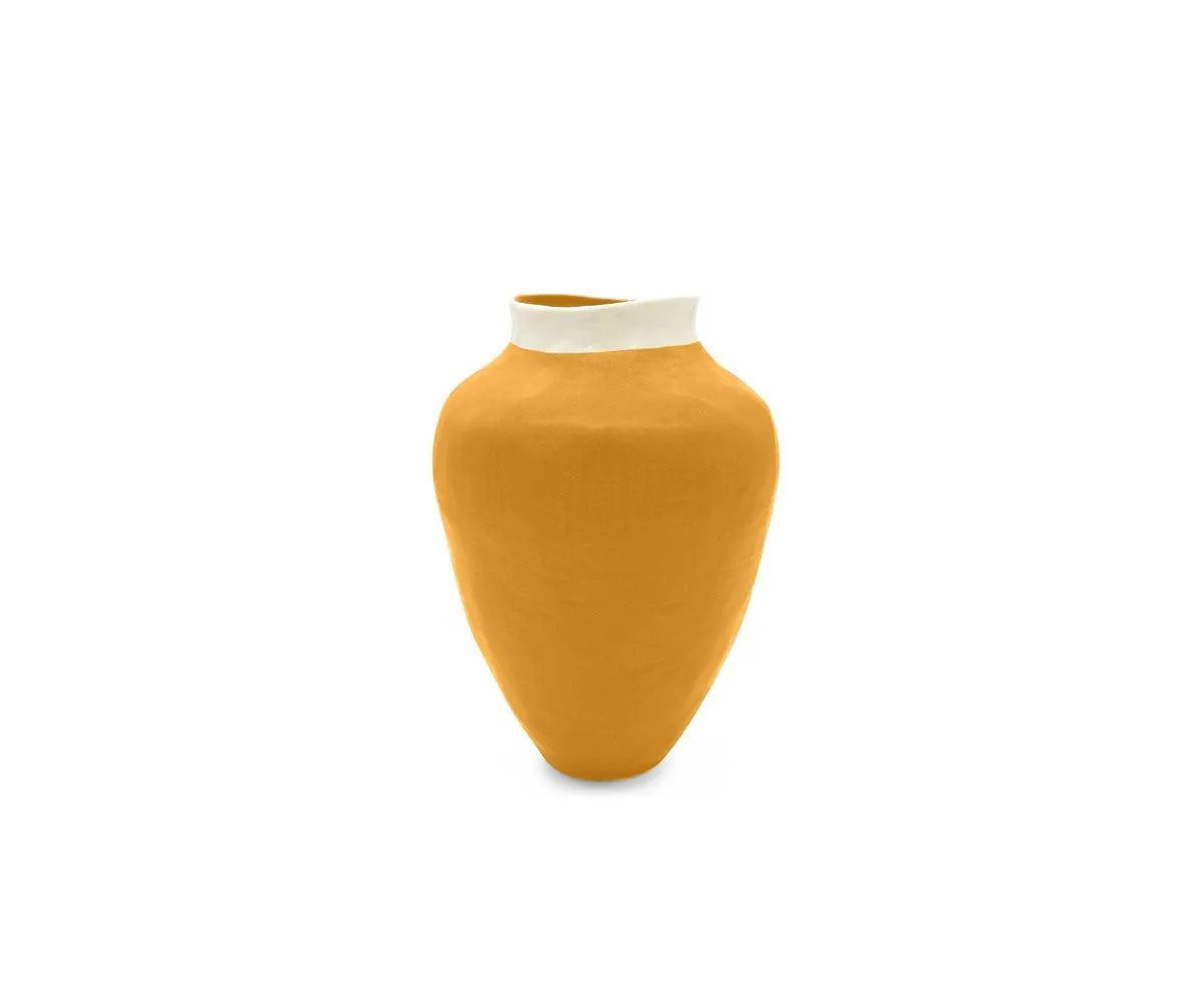 Ceramic Halo Vases - Mustard