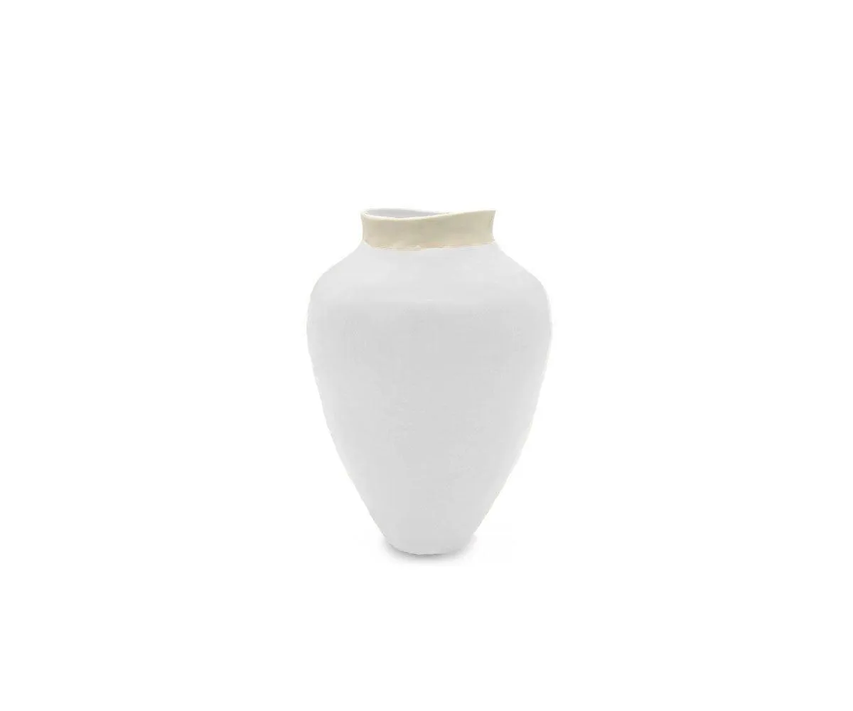 Ceramic Halo Vases - White