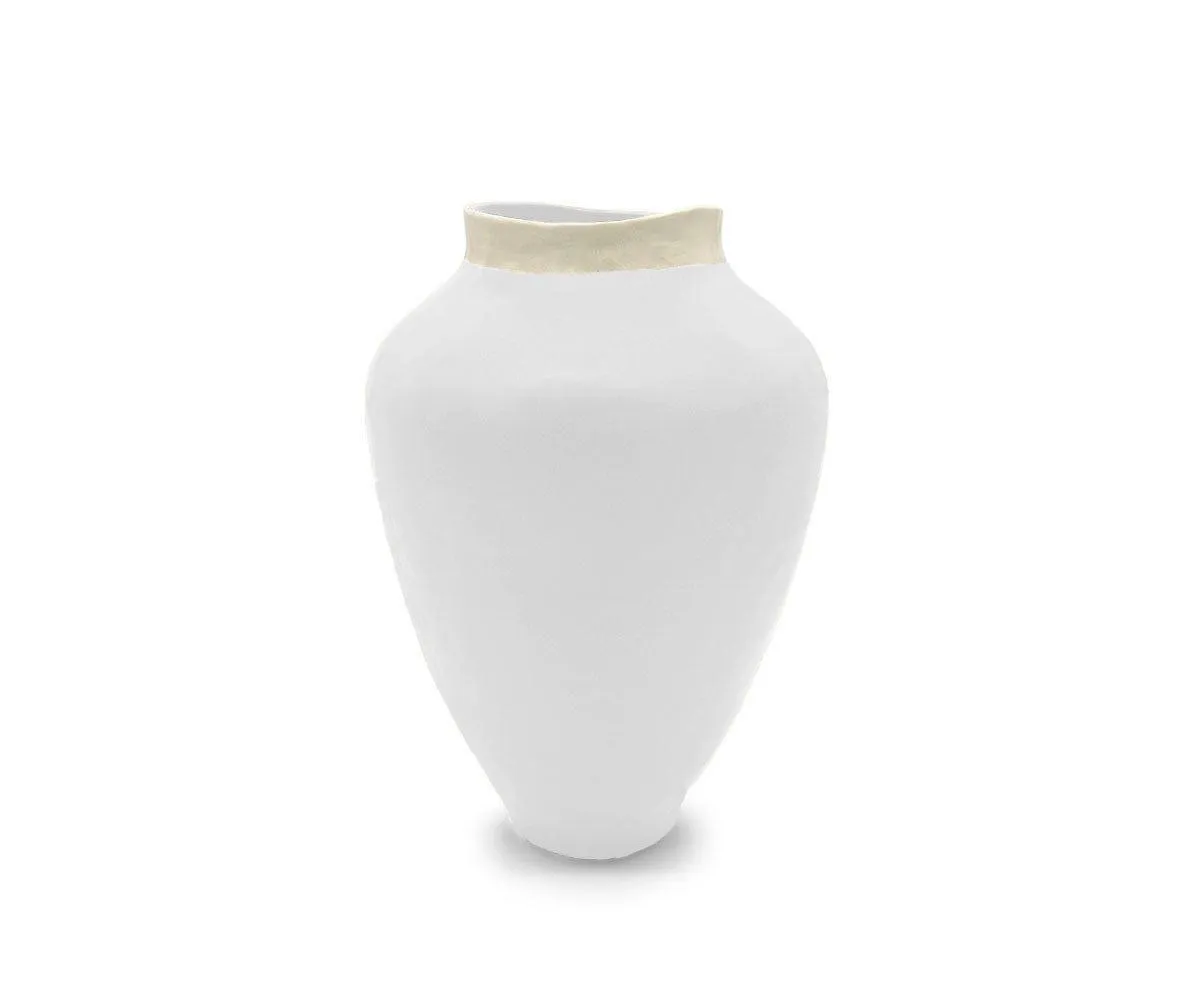 Ceramic Halo Vases - White