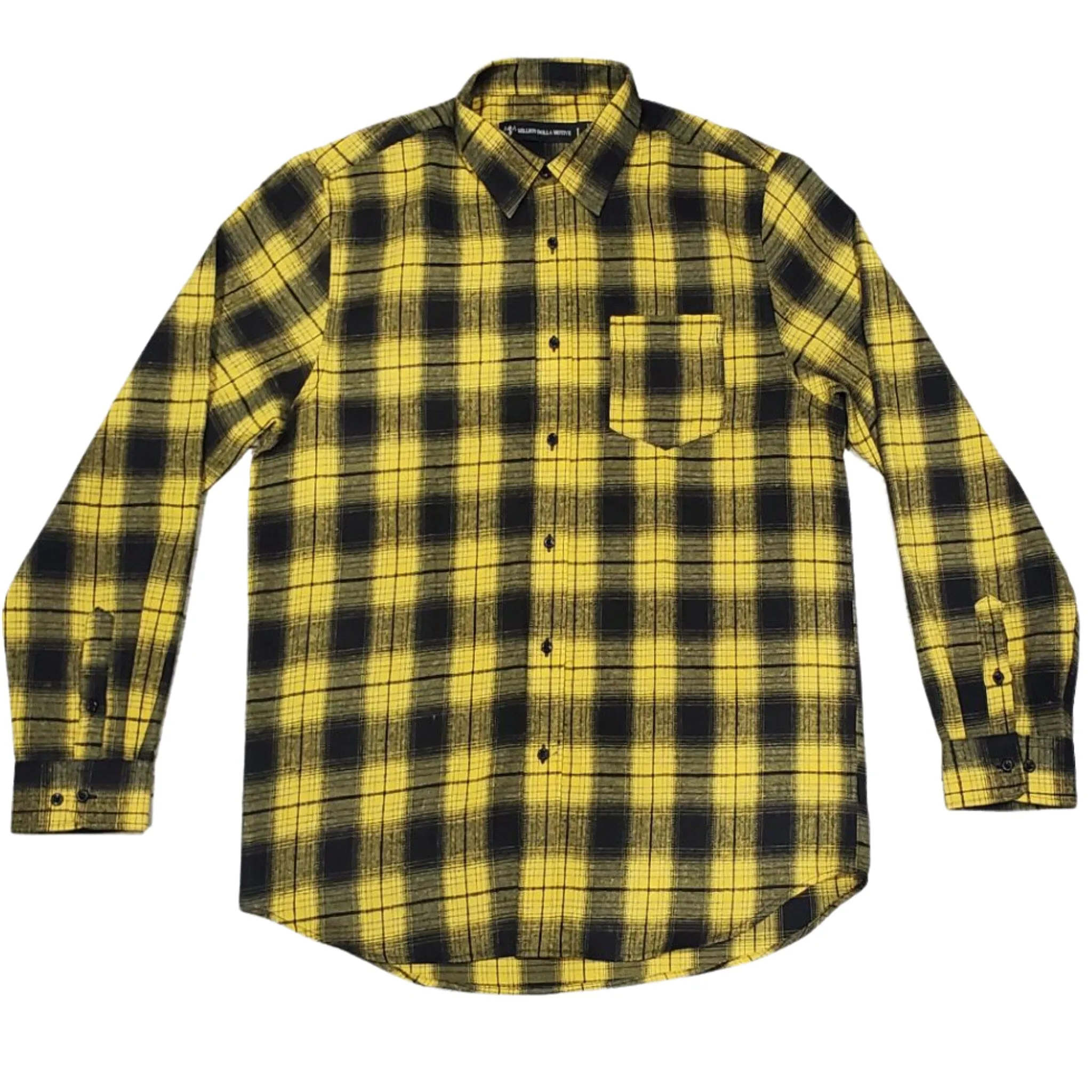 Chief Up - Black and Yellow Flannel Long Sleeve Shirt