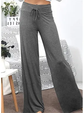 Comfortable Cotton Lounge Pants for Women in Elegant Black and Wine