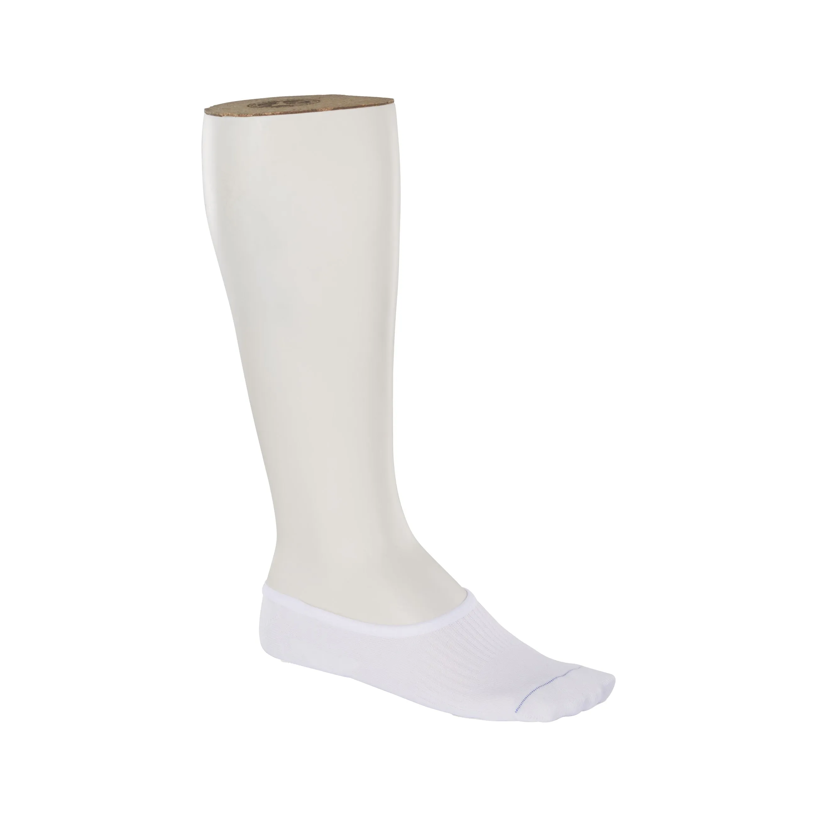 Cotton Sole Invisible Socks Men White