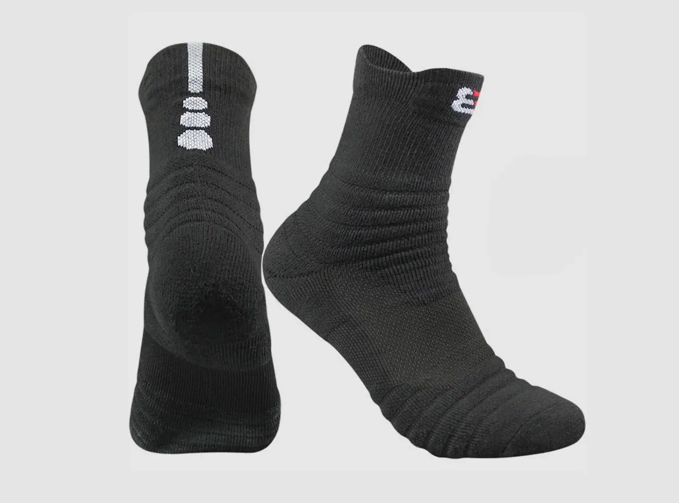 FitVille Men's PowerStride Quarter Socks 5-Pair Bundle