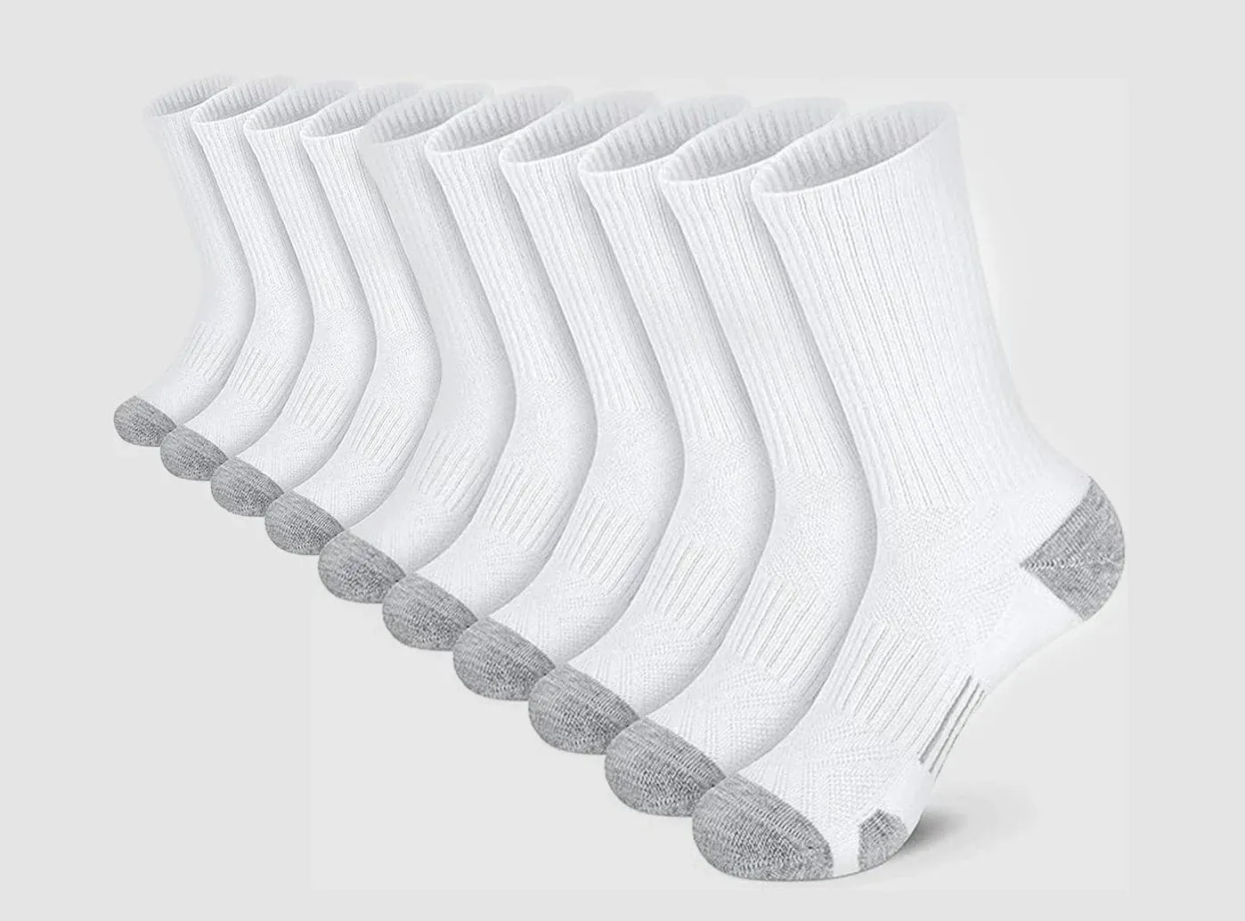 FitVille SportStep Athletic Mid Socks 5-Pair Bundle (for Men)