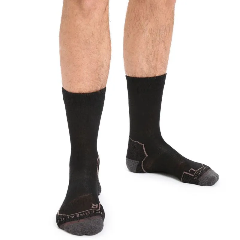 icebreaker Merino Men's Hike  Light Crew Socks - Black Ember