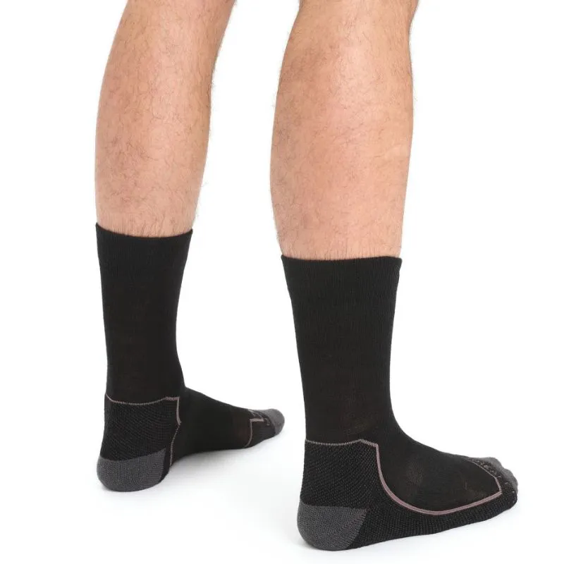 icebreaker Merino Men's Hike  Light Crew Socks - Black Ember