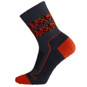 icebreaker Merino Men's Hike  Light Crew Socks Natural Summit - Graphite/Blaze/Black