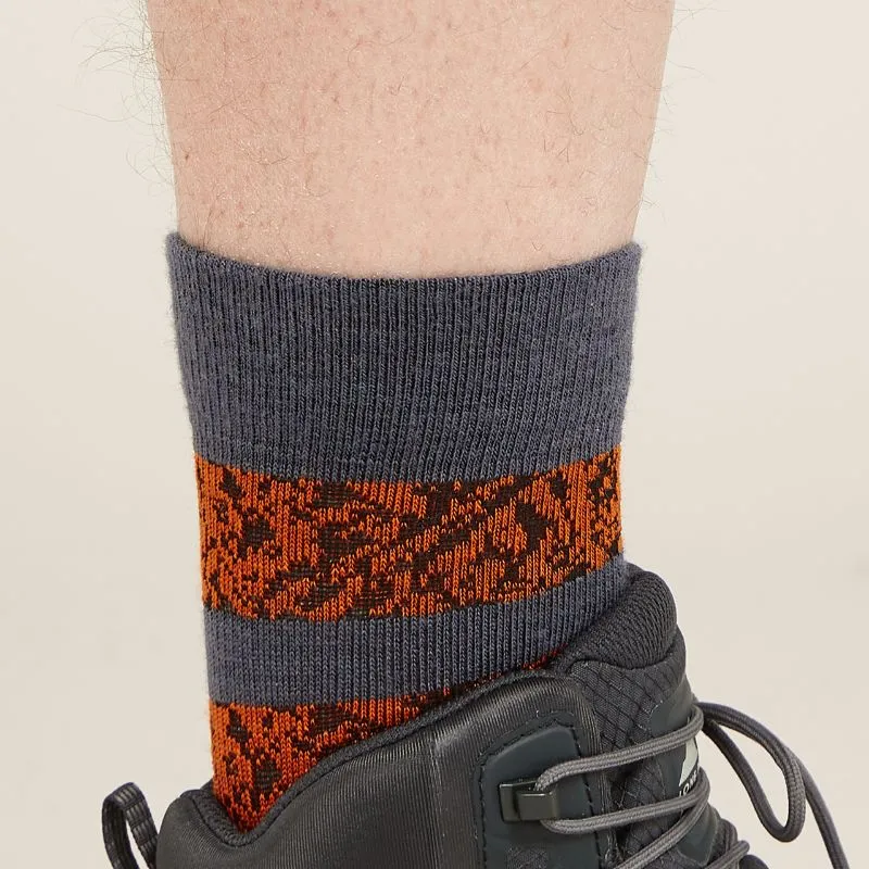 icebreaker Merino Men's Hike  Light Crew Socks Natural Summit - Graphite/Blaze/Black