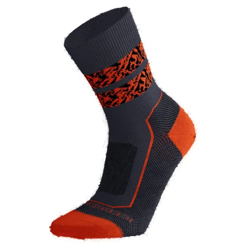 icebreaker Merino Men's Hike  Light Crew Socks Natural Summit - Graphite/Blaze/Black