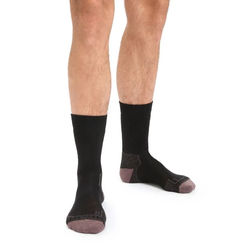 icebreaker Merino Men's Hike  Medium Crew Socks - Black Dawn Lucid