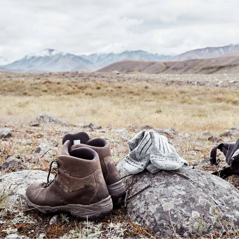 icebreaker Merino Men's Mountaineer Mid Calf Socks - Jet Heather Espresso