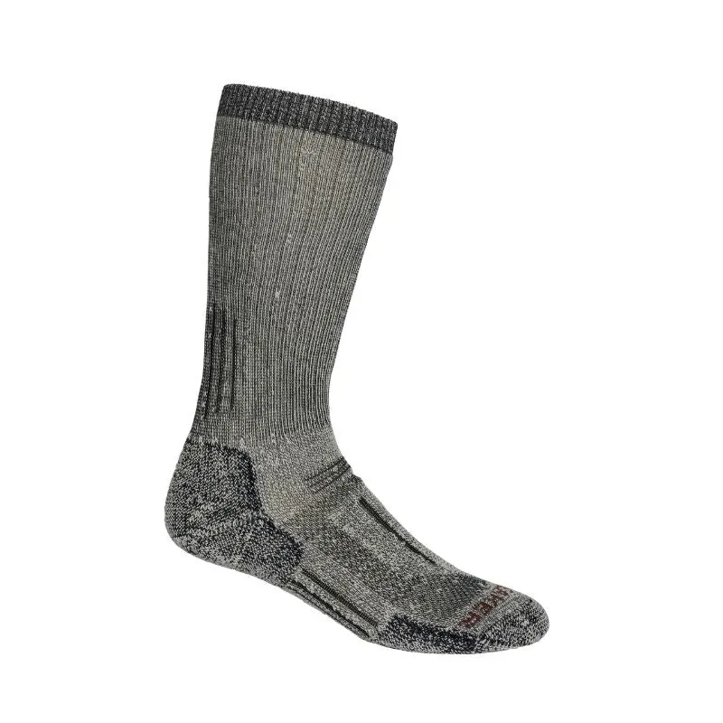 icebreaker Merino Men's Mountaineer Mid Calf Socks - Jet Heather Espresso