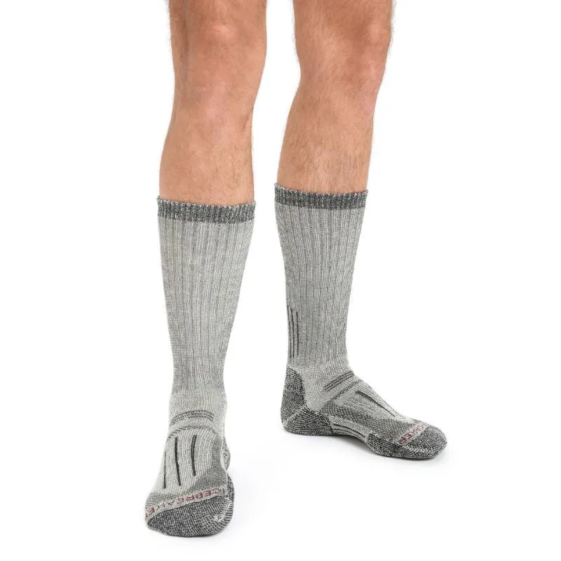 icebreaker Merino Men's Mountaineer Mid Calf Socks - Jet Heather Espresso