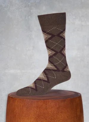 Jaspé Argyle Sock in Brown