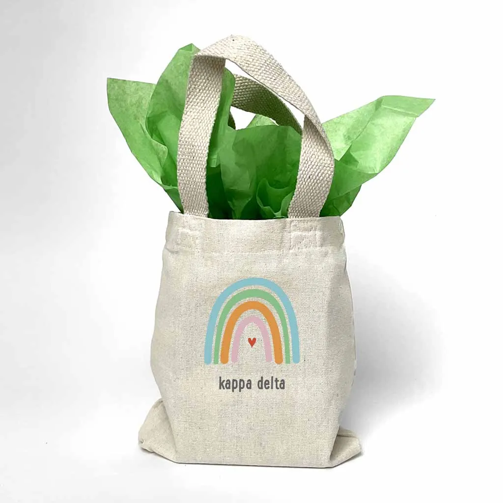 Kappa Delta Sorority Rainbow Mini Tote Gift Bag