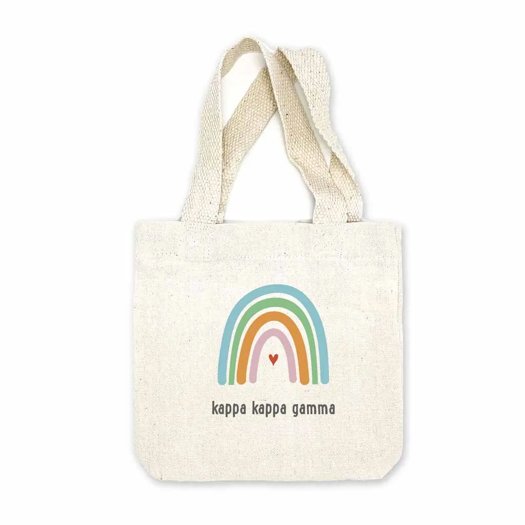 Kappa Kappa Gamma Sorority Rainbow Mini Tote Gift Bag