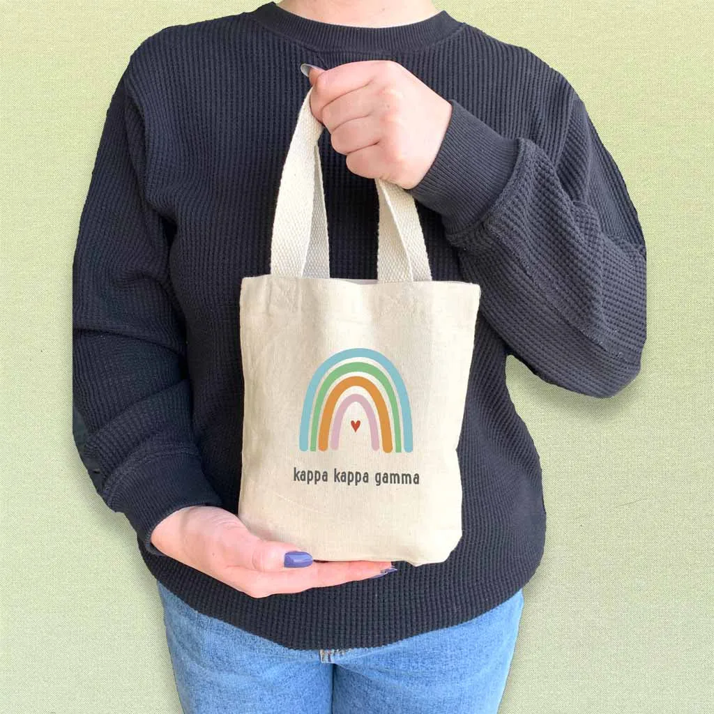 Kappa Kappa Gamma Sorority Rainbow Mini Tote Gift Bag