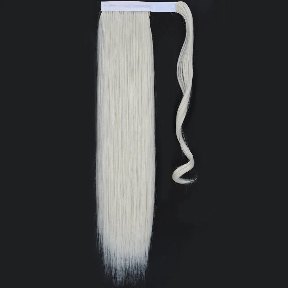 Pony Tail Fig Long Straight Ponytail Hair Synthetic Extensions Heat Resistant Hair 22 34inch Wrap Around Pony Hairpiece for Women