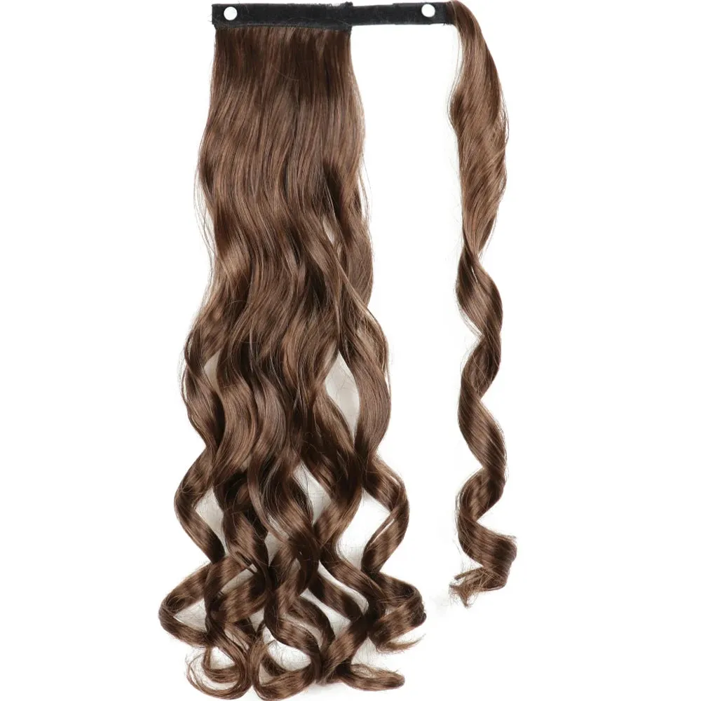 Pony Tail Fig Long Straight Ponytail Hair Synthetic Extensions Heat Resistant Hair 22 34inch Wrap Around Pony Hairpiece for Women