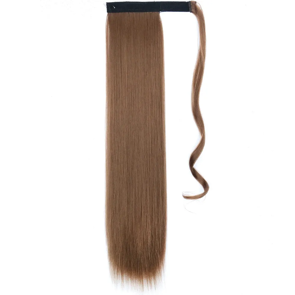 Pony Tail Fig Long Straight Ponytail Hair Synthetic Extensions Heat Resistant Hair 22 34inch Wrap Around Pony Hairpiece for Women