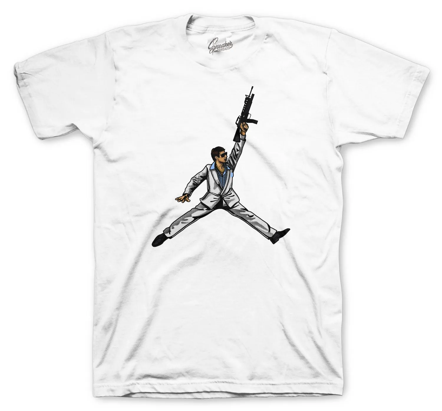 Retro 11 Legend Blue Shirt - Air Tony - White