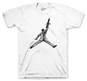 Retro 11 Legend Blue Shirt - Air Tony - White