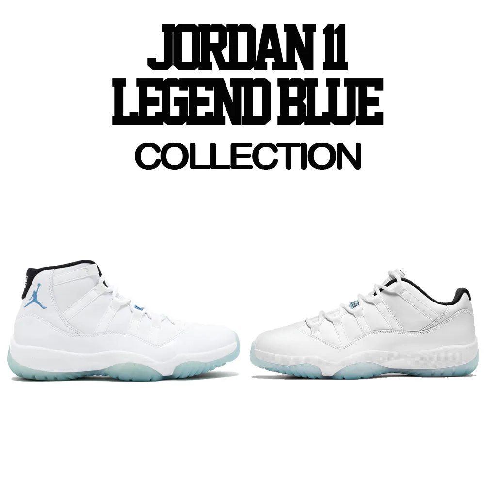 Retro 11 Legend Blue Shirt - Air Tony - White