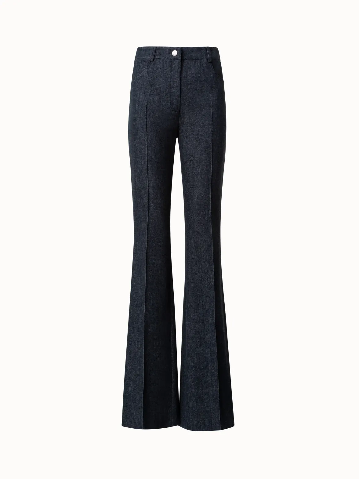 Bootcut Hose aus Baumwoll-Stretch-Denim