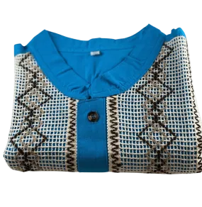 Turquoise Guayabera Shirt