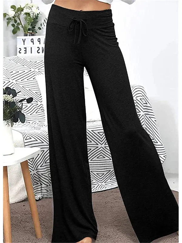 Comfortable Cotton Lounge Pants for Women in Elegant Black and Wine