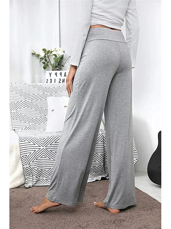 Comfortable Cotton Lounge Pants for Women in Elegant Black and Wine