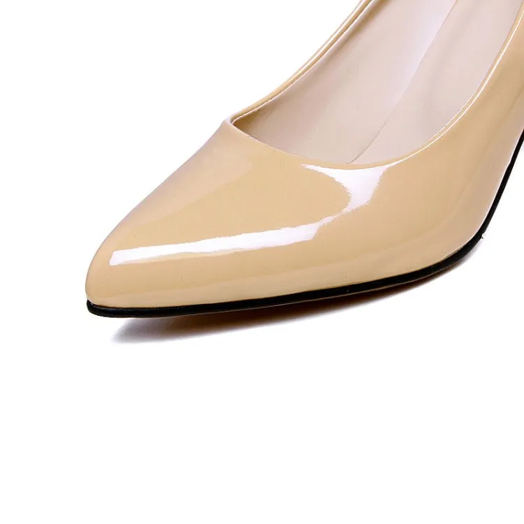 Women's Pointed Toe Block Heels Pumps